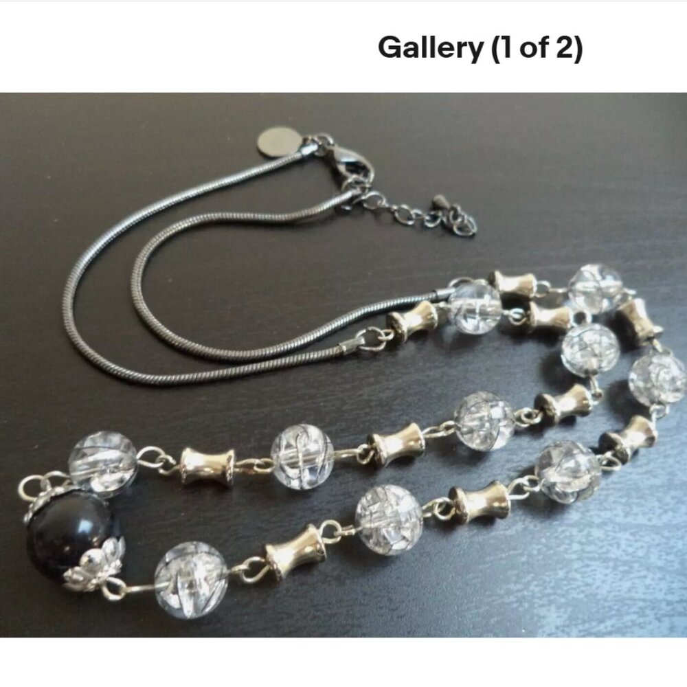 VINTAGE ESTATE CALVIN KLEIN BEADED 26" NECKLACE 1981
